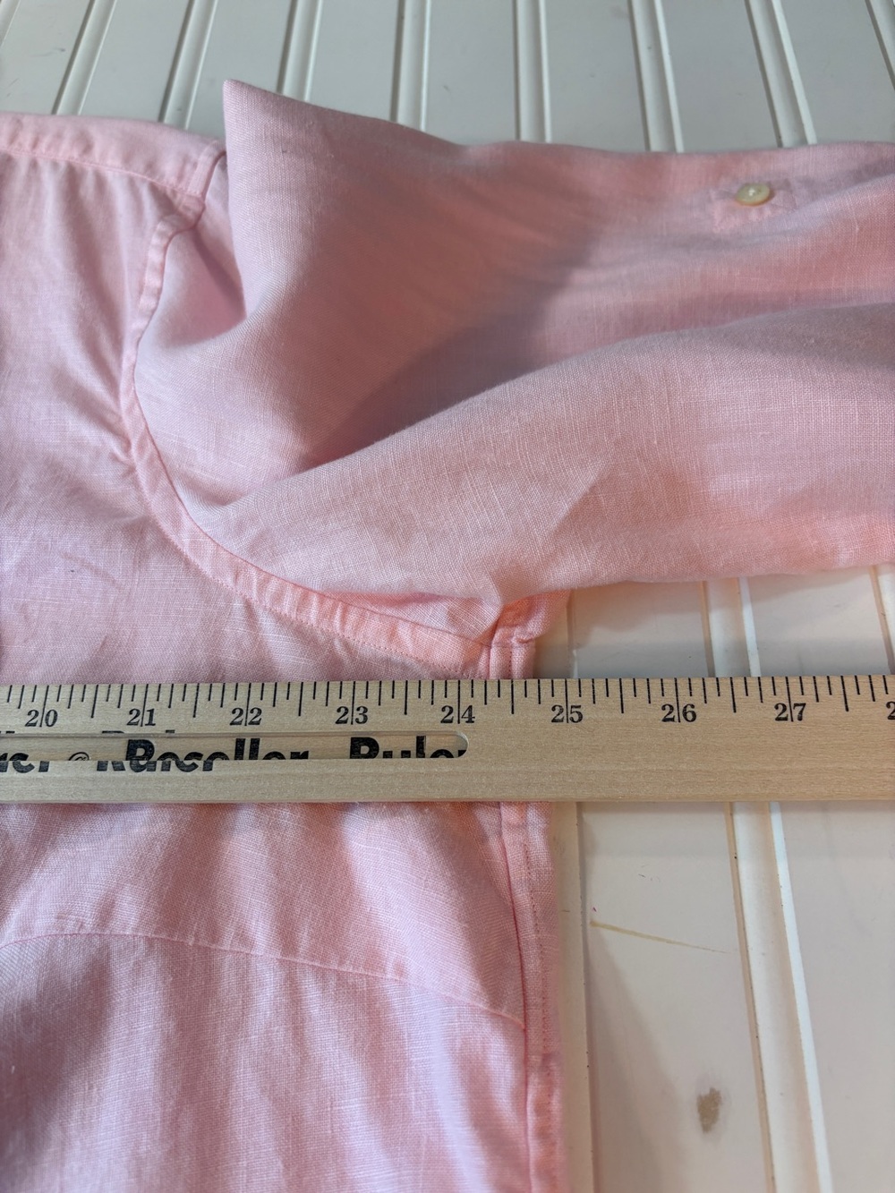 Lauren Ralph Lauren pink linen button down Women’s 1X - Picture 6 of 7
